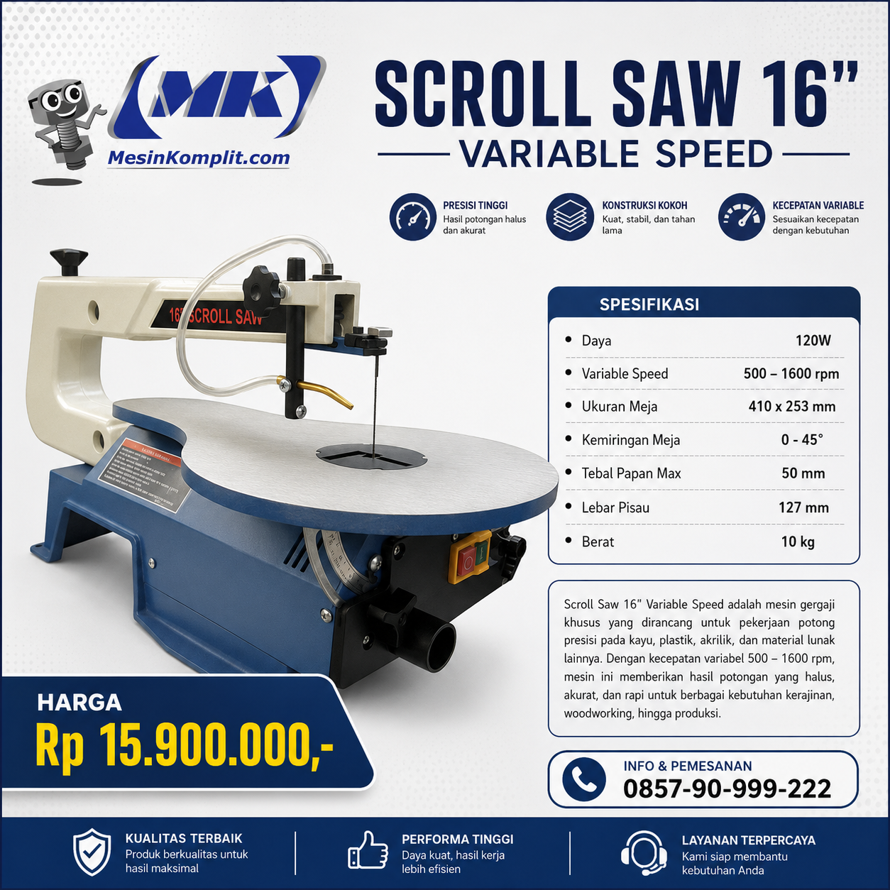 Gergaji Kayu Scroll Saw (...